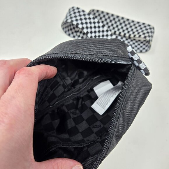 Vans All Day Crossbody Bag Black Checkerboard Strap Skater Emo Scene - Picture 7 of 12